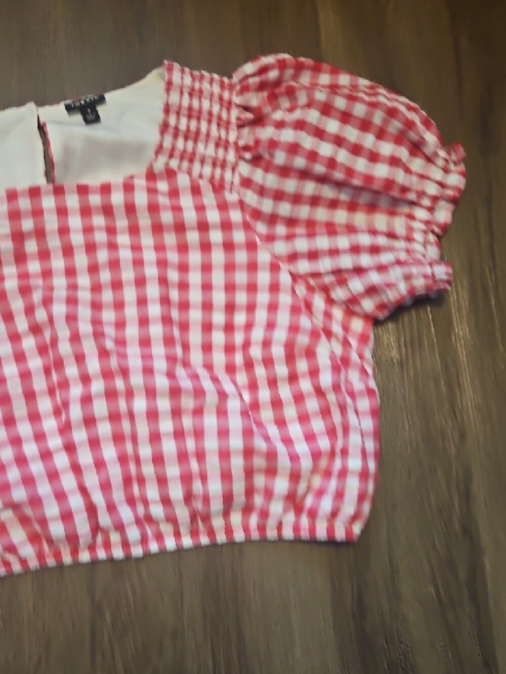 torrid Pink Gingham Crop Top 1x - Picture 5 of 7